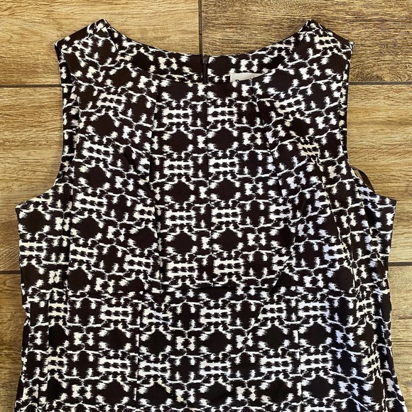 Danny & Nicole Sleeveless Brown White Pattern - Picture 3 of 15